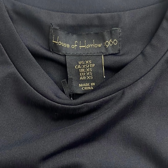 Revolve House of Harlow 1960 • Black High Neck Contour Bodycon Bodysuit XS - Picture 7 of 8